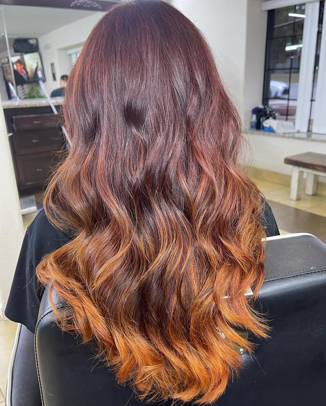 It’s starting to feel like FALL Before After ……#hair#fall#copperhair#red#fallhair#hairtrends#haircolor#salon#mansfield